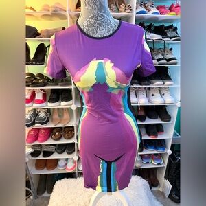 Multicolor Bodycon Dress Size Small